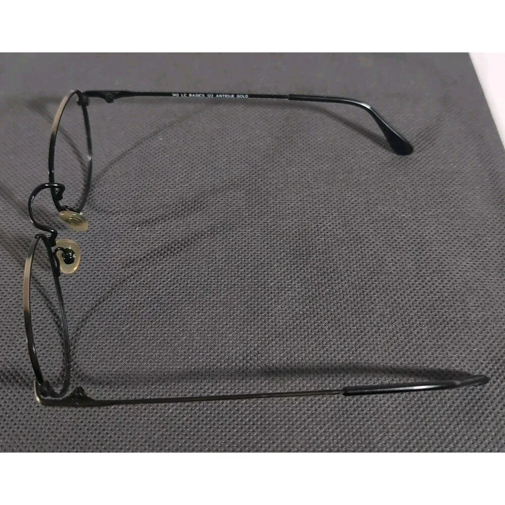 Vintage Len Crafters LC Basics 122 Antique Gold Eyeglass Frames Only 51-19-140